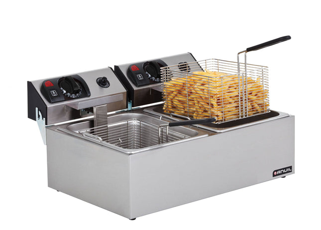 Anvil Ffa0002 Electric Deep Fat Fryer Double Pan image 0