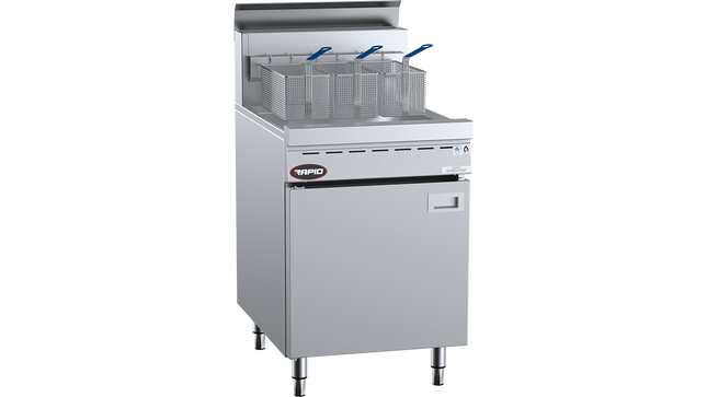 Rapid Gas Fryers - Single Pan Three Basket Fryer