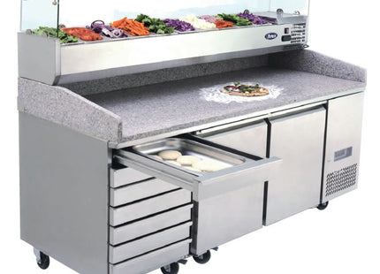 Atosa 2 Door Pizza Table Fridge With Drawers 2010 Mm Epf3480 image 0