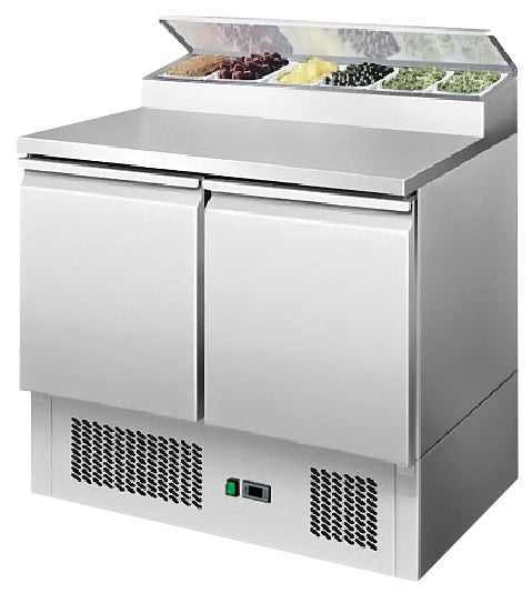 2 Doors Open Top Saladette Fridge W900 Mm Esl3832
