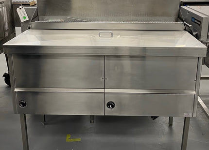 Complete WFS-2/22 Double Pan Fish & Chips Style Fryers with 22" Pan