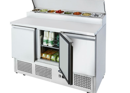 3 Doors Open Top Saladette Fridge 1365 Mm Esl3853