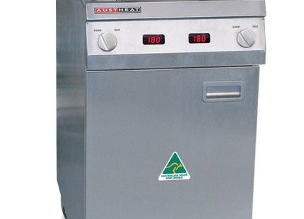 Austheat Double Pan Two Basket Floor Model Fryers