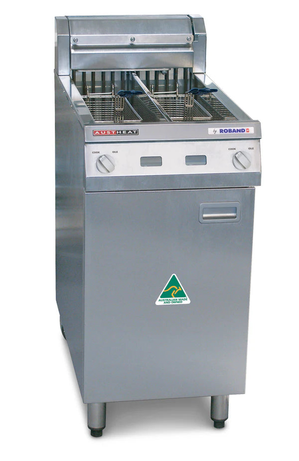 Austheat AF822 Freestanding electric fryer twin pan