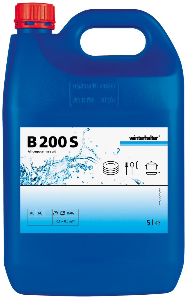 20006968 B200S Liquid Glass Washing Rinse Aid - 2x5 Litre