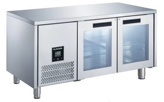 Glacian BCG61420 2 Door Slimline Fridge 660 Deep Glass Doors