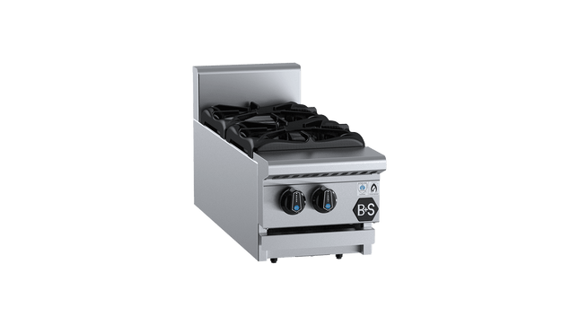 B+S Black Boiling Tops - Two Burner Boiling Top Bench Mounted