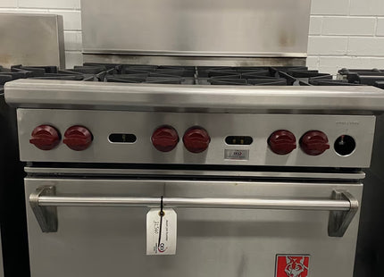 WOLF C34S-6 6 BURNER GAS RANGE WITH OVEN