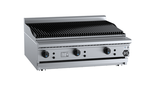 B+S Black Char Broilers - Char Broiler 900mm Bench Mounted