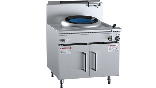 B+S Black Waterless HiPac Wok Tables - Single Hole Hi Pac Wok to suit B+S Black Range Profile