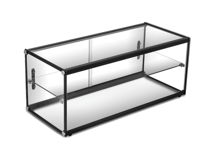 Exquisite CD120 Two Tiers Flat Glass Ambient Cake Display