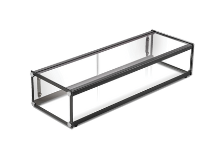 Exquisite One Tier Flat Glass Ambient Cake Display 
