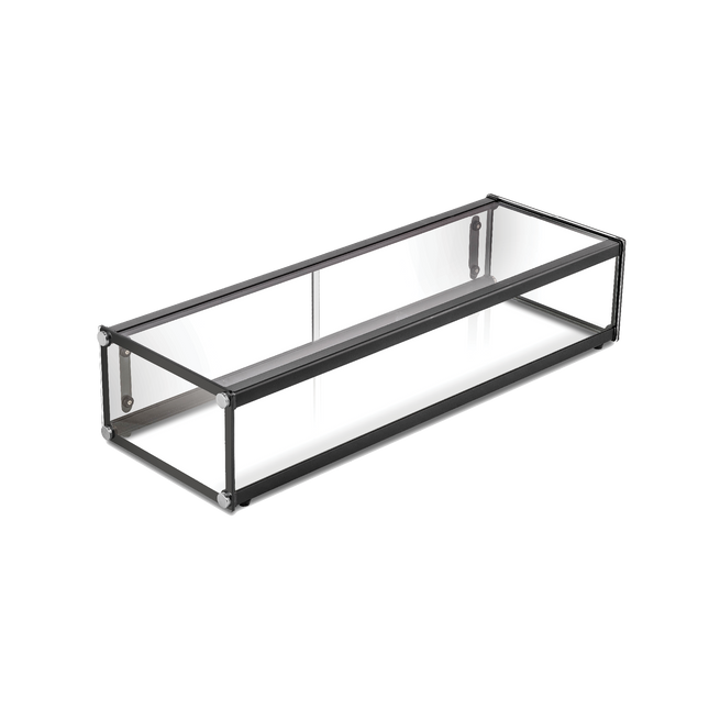 Exquisite One Tier Flat Glass Ambient Cake Display 