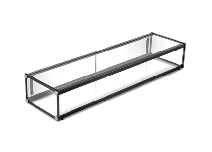Exquisite One Tier Flat Glass Ambient Cake Display 