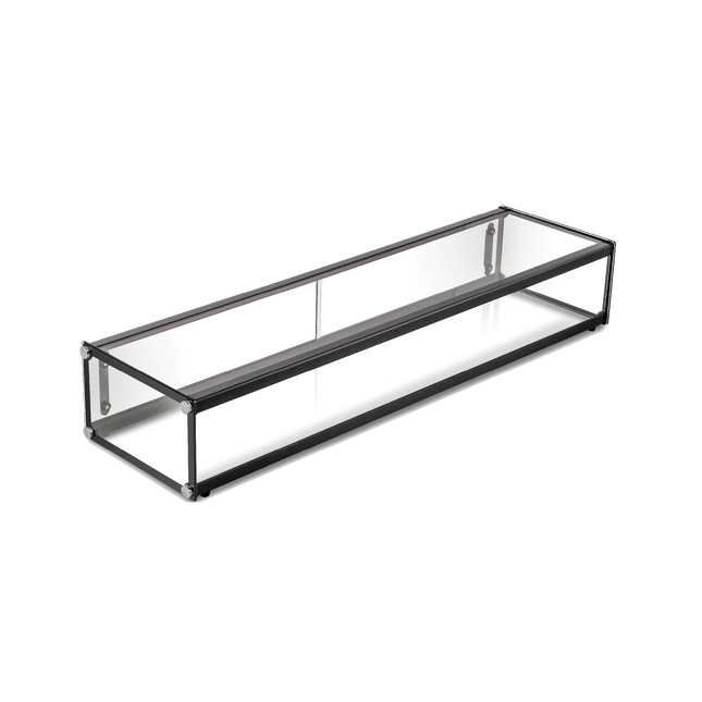 Exquisite One Tier Flat Glass Ambient Cake Display 