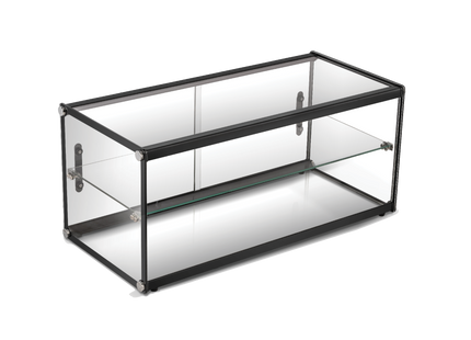 Exquisite CD90 Two Tiers Flat Glass Ambient Cake Display