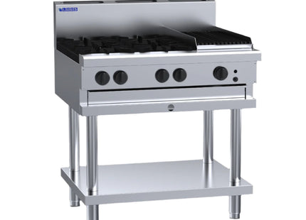 Luus CS-4B3C 4 Burner 300mm Chargrill Cooktop