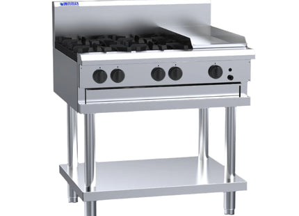 Luus CS-4B3P 4 Burner 300mm Griddle Cooktop