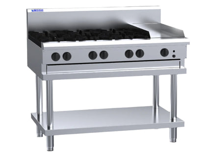 Luus CS-6B3P 6 Burner 300mm Griddle Cooktop