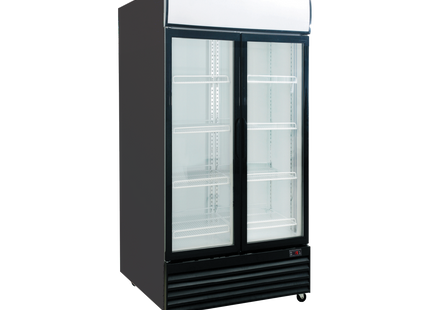 Exquisite DC1000P Two Glass Doors Upright Display Refrigerators