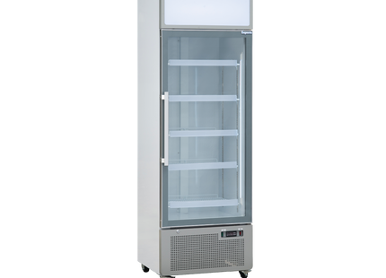 Exquisite DC440P One Glass Door Upright Display Refrigerators White 420 Litre