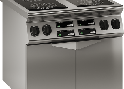 Luus EC7-4B-B 800mm Commercial 4 Zone Induction Benchtop Cooktop
