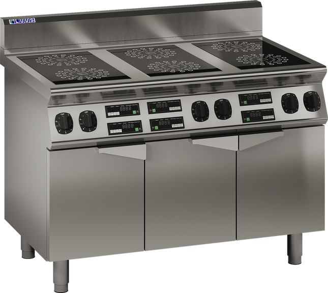 Luus EC7-6B 1200mm Commercial 6 Zone Induction Cooktop