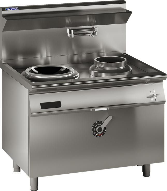 Luus EHW-1C1P 1100mm High-Power Commercial Induction Wok & LHS Pot Combo