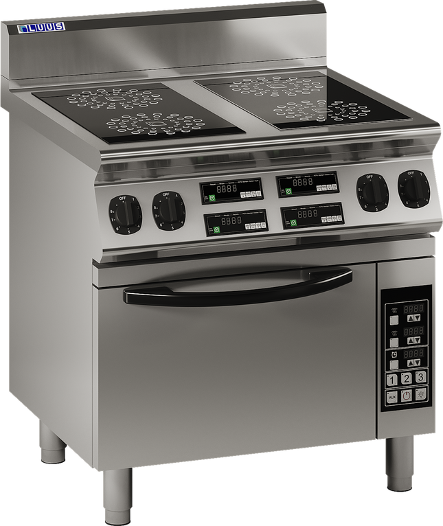 Luus ER7-4B 800mm Commercial 4 Zone Induction Oven Range