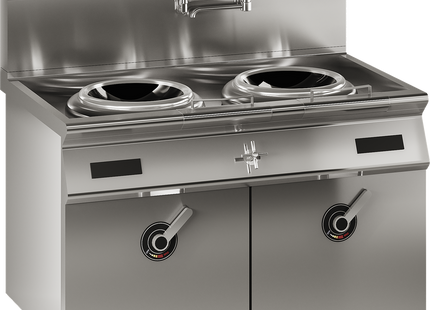 Luus ESW-2C 1200mm 2 Hole Commercial Induction Wok Double Ring