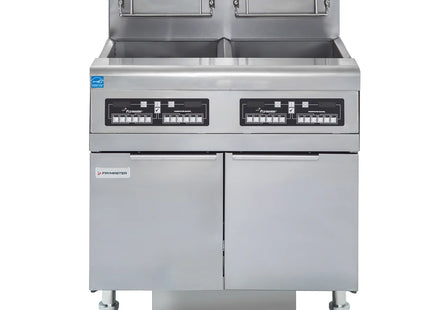 Frymaster Filtration H55 2 Full Pot w Computers Front Oil Discharge Nat Gas