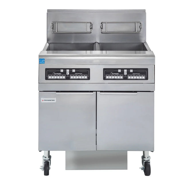 Frymaster Filtration H55 2 Full Pot w Computers Front Oil Discharge Nat Gas