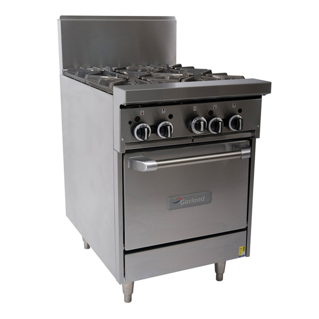 Garland Restaurant Range 600Mm Wide 4 Open Burner W Oven Nat Gas GF24-4L-NG