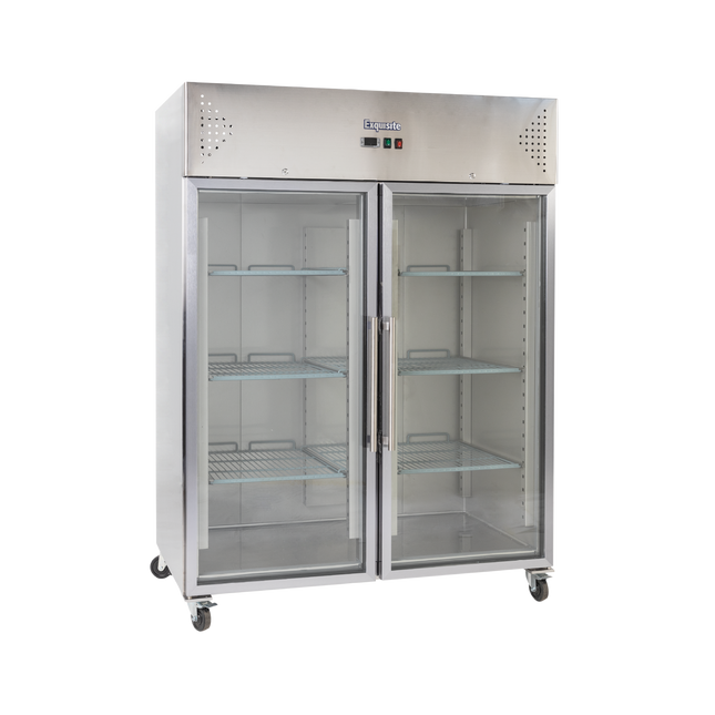 Exquisite Gsc1410G Two Glass Doors Upright Storage Refrigerators