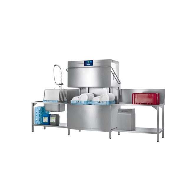 Hobart PROFI AMXT-VHL (VAPOSTOP & AUTO HOOD LIFT) Electronic Pass Through Dishwasher