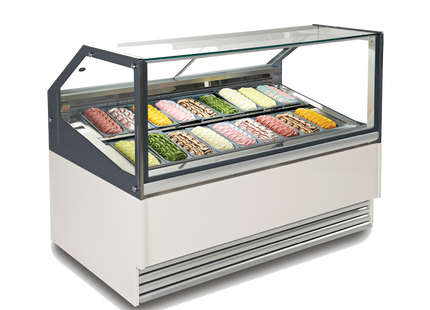 Exquisite 18 Tubs Ice Cream Scooping Freezers 