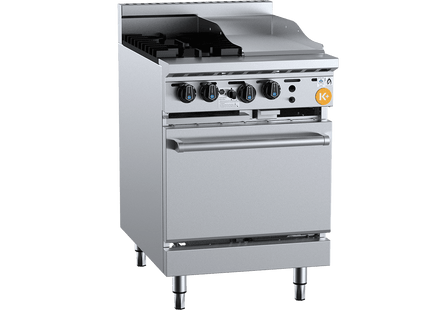 K+ Combination Ovens - Two Burner Oven with 300mm Grill Plate