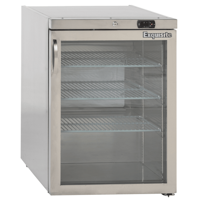 Exquisite MC200GOne Glass Door Underbench Storage Refrigerators 140 Litre