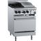 B+S Black Combination Ovens - Oven with Two Open Burners &amp; 300mm Grill Plate