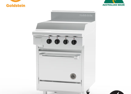 Goldstein PE24G20-X Electric Oven Range, 605mm Griddle, Static Oven