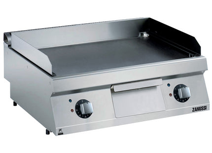 Zanussi  Evo700 800Mm Electric Fry Top Smooth Brushed Chrome Plate 372340