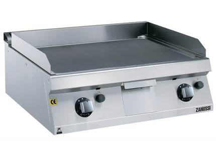 Zanussi  Evo700 800Mm Gas Fry Top Smooth Brushed Chrome Plate 372330