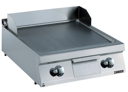 Zanussi  Evo900 800Mm Gas Fry Top Smooth Brushed Chrome Horizontal Plate 392401
