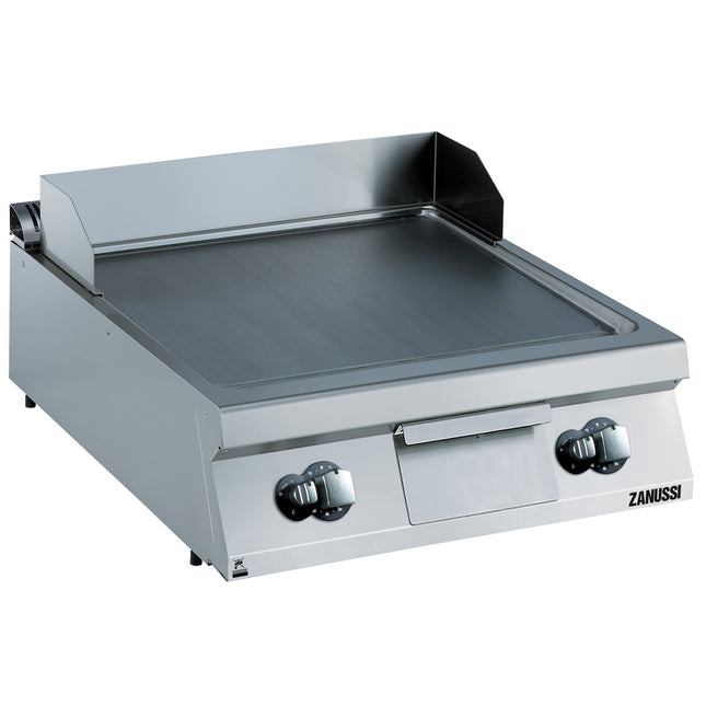 Zanussi  Evo900 800Mm Gas Fry Top Smooth Brushed Chrome Horizontal Plate 392401