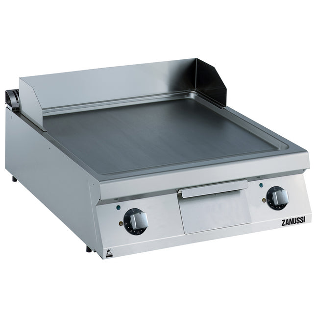 Zanussi  Evo900 800Mm Electric Fry Top Smooth Brushed Chrome Horizontal Plate 392400