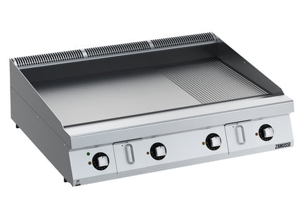 Zanussi  Evo900 1200Mm Electric Fry Top Hp Smooth And Ribbed Scratch Resistant Chromium Plate 392405