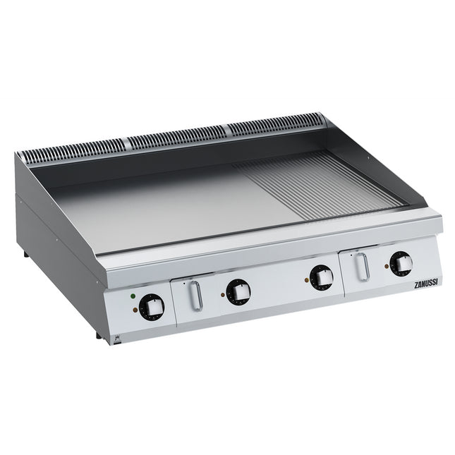 Zanussi  Evo900 1200Mm Electric Fry Top Hp Smooth And Ribbed Scratch Resistant Chromium Plate 392405