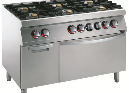 Zanussi  Evo700 6 Burner Gas Range On Electric Oven With Cupboard 372152