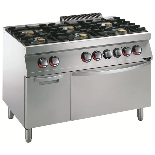 Zanussi  Evo700 6 Burner Gas Range On Electric Oven With Cupboard 372152