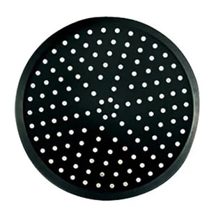 Pizza Tray 9in W/holes Black Steel